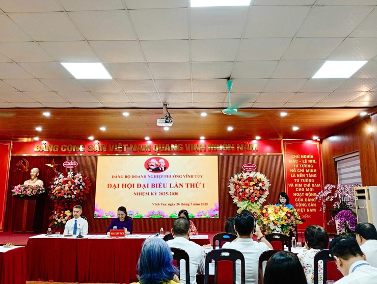 ĐẠI HỘI ĐẠI BIỂU ĐẢNG BỘ DOANH NGHIỆP PHƯỜNG VĨNH TUY LẦN THỨ I, NHIỆM KỲ 2025- 2030 THÀNH CÔNG TỐT ĐẸP- Ảnh 3.
