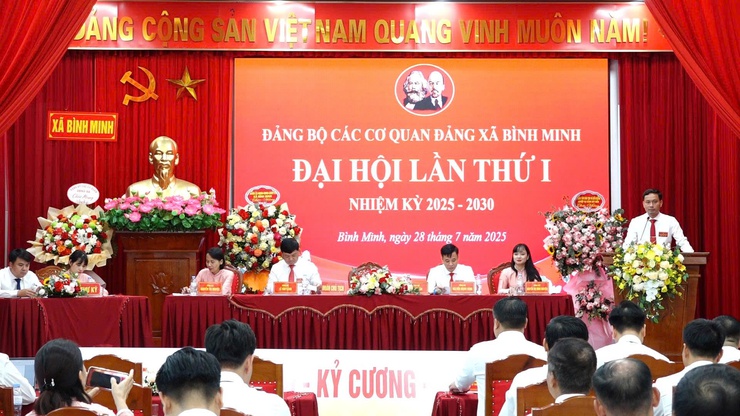 Đảng bộ các cơ quan Đảng xã Bình Minh tổ chức Đại hội lần thứ Nhất, nhiệm kỳ 2025 – 2030: Đoàn kết- Dân chủ- Kỷ cương-Đổi mới- Phát triển.- Ảnh 1.