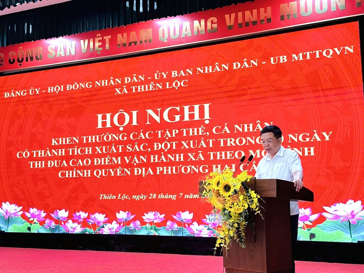 Hội nghị khen thưởng các tập thể, cá nhân có thành tích xuất sắc, đột xuất trong 30 ngày thi đua cao điểm vận hành xã theo mô hình chính quyền địa phương hai cấp- Ảnh 3.