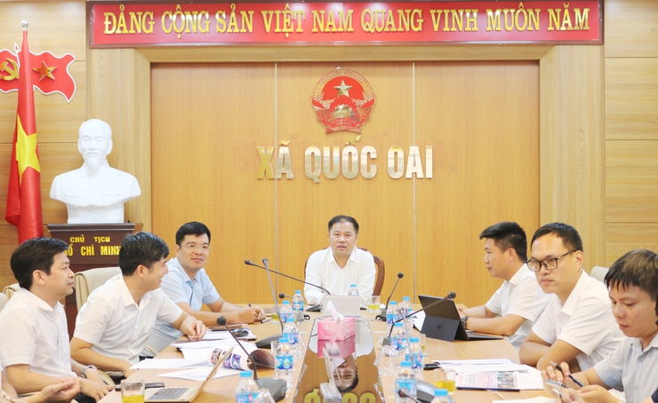 Xã Quốc Oai tổ chức hội nghị họp tập thể UBND xã về quy hoạch khu di tích Quốc gia đặc biệt Chùa thầy- Ảnh 3.