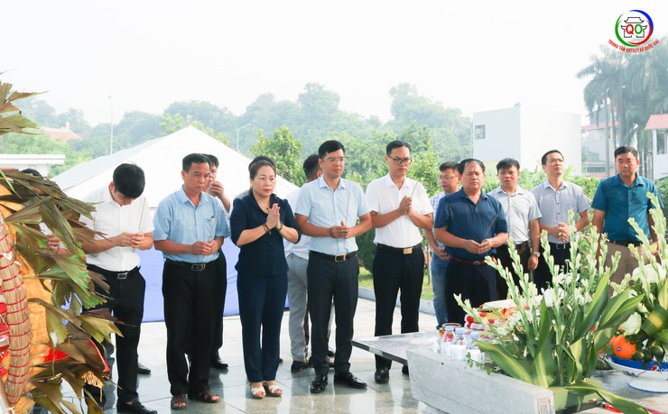 Khởi công dự án cải tạo, nâng cấp Nghĩa trang Liệt sĩ xã Quốc Oai- Ảnh 1.