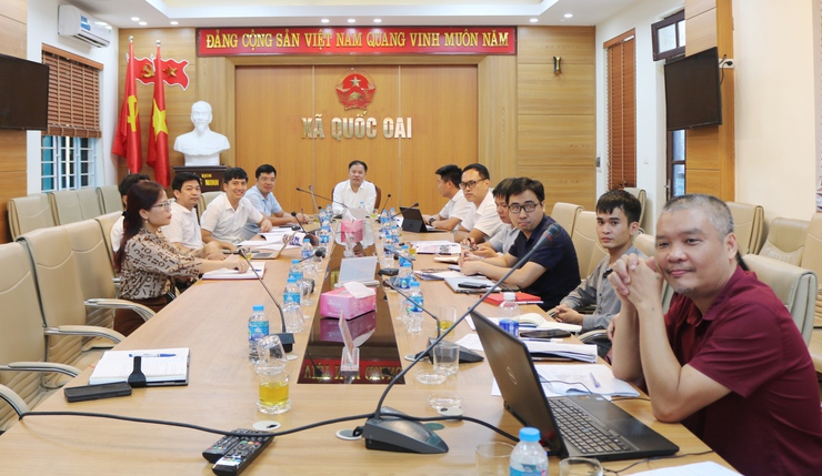 Xã Quốc Oai tổ chức hội nghị họp tập thể UBND xã về quy hoạch khu di tích Quốc gia đặc biệt Chùa thầy- Ảnh 1.