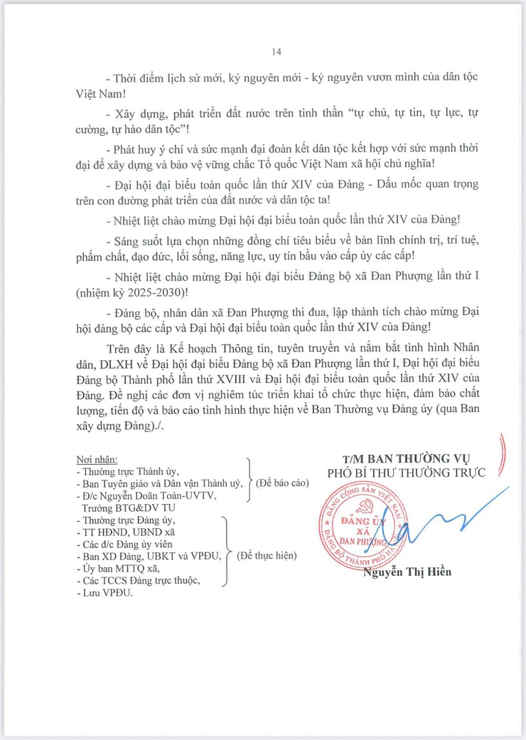 Kế hoạch của Đảng ủy xã Đan Phượng số 05 - KH/ĐU- Ảnh 14.