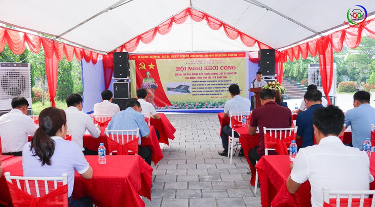 Khởi công dự án cải tạo, nâng cấp Nghĩa trang Liệt sĩ xã Quốc Oai- Ảnh 2.