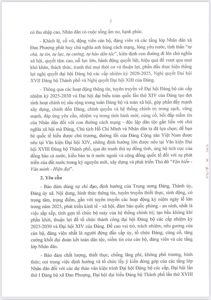 Kế hoạch của Đảng ủy xã Đan Phượng số 05 - KH/ĐU- Ảnh 2.