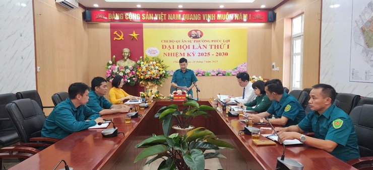 Đại hội Chi bộ Quân sự phường Phúc Lợi lần thứ I, nhiệm kỳ 2025 – 2030- Ảnh 2.