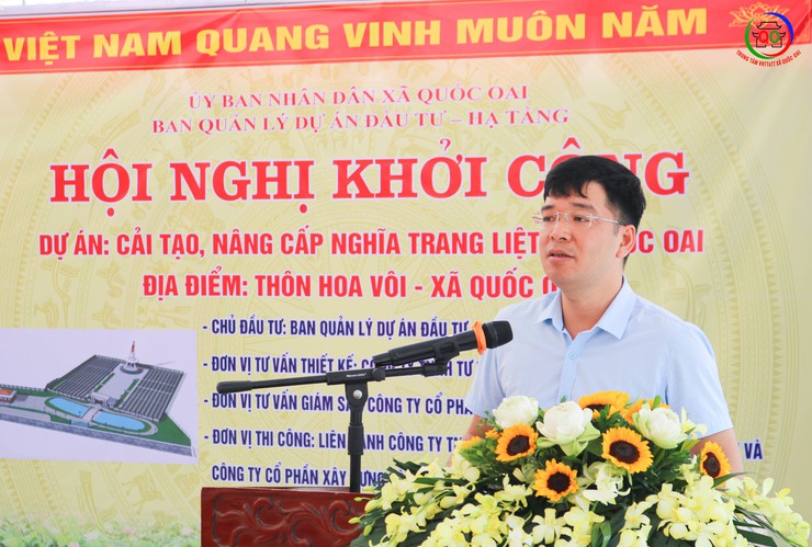 Khởi công dự án cải tạo, nâng cấp Nghĩa trang Liệt sĩ xã Quốc Oai- Ảnh 4.