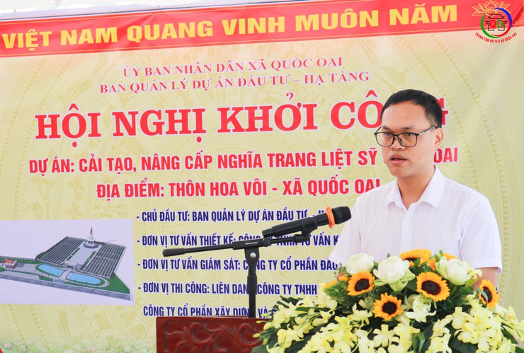 Khởi công dự án cải tạo, nâng cấp Nghĩa trang Liệt sĩ xã Quốc Oai- Ảnh 5.