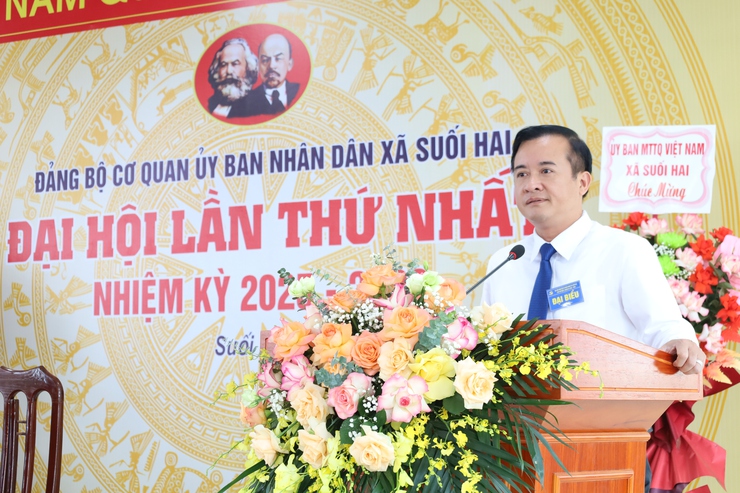 Đảng bộ Cơ quan UBND xã Suối Hai tổ chức Đại hội lần thứ I, nhiệm kỳ 2025–2030- Ảnh 1.