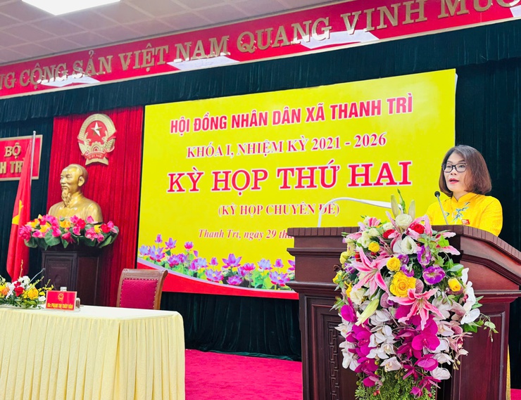 Kỳ họp thứ hai HĐND xã Thanh Trì: Phát huy dân chủ, quyết nghị nhiều nội dung quan trọng- Ảnh 2.