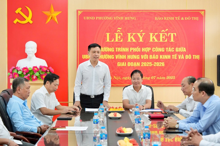 PHƯỜNG VĨNH HƯNG – BÁO KINH TẾ VÀ ĐÔ THỊ TĂNG CƯỜNG PHỐI HỢP TRONG CÔNG TÁC TRUYỀN THÔNG GIAI ĐOẠN MỚI- Ảnh 1.