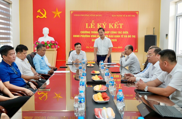 PHƯỜNG VĨNH HƯNG – BÁO KINH TẾ VÀ ĐÔ THỊ TĂNG CƯỜNG PHỐI HỢP TRONG CÔNG TÁC TRUYỀN THÔNG GIAI ĐOẠN MỚI- Ảnh 2.