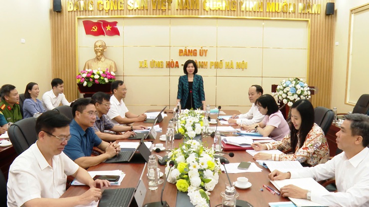 Xã Ứng Hòa hoàn thành tốt công tác chuẩn bị Đại hội Đảng bộ khóa I, nhiệm kỳ 2025-2030- Ảnh 1.