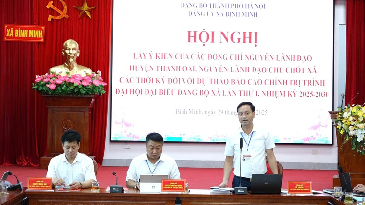 Bình Minh:  Lấy ý kiến góp ý của các đồng chí nguyên lãnh đạo vào dự thảo văn kiện trình Đại hội- Ảnh 6.