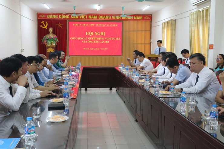 Đảng ủy - HĐND - UBND - UBMTTQ Việt Nam xã Mê Linh công bố các Quyết định về công tác cán bộ- Ảnh 1.