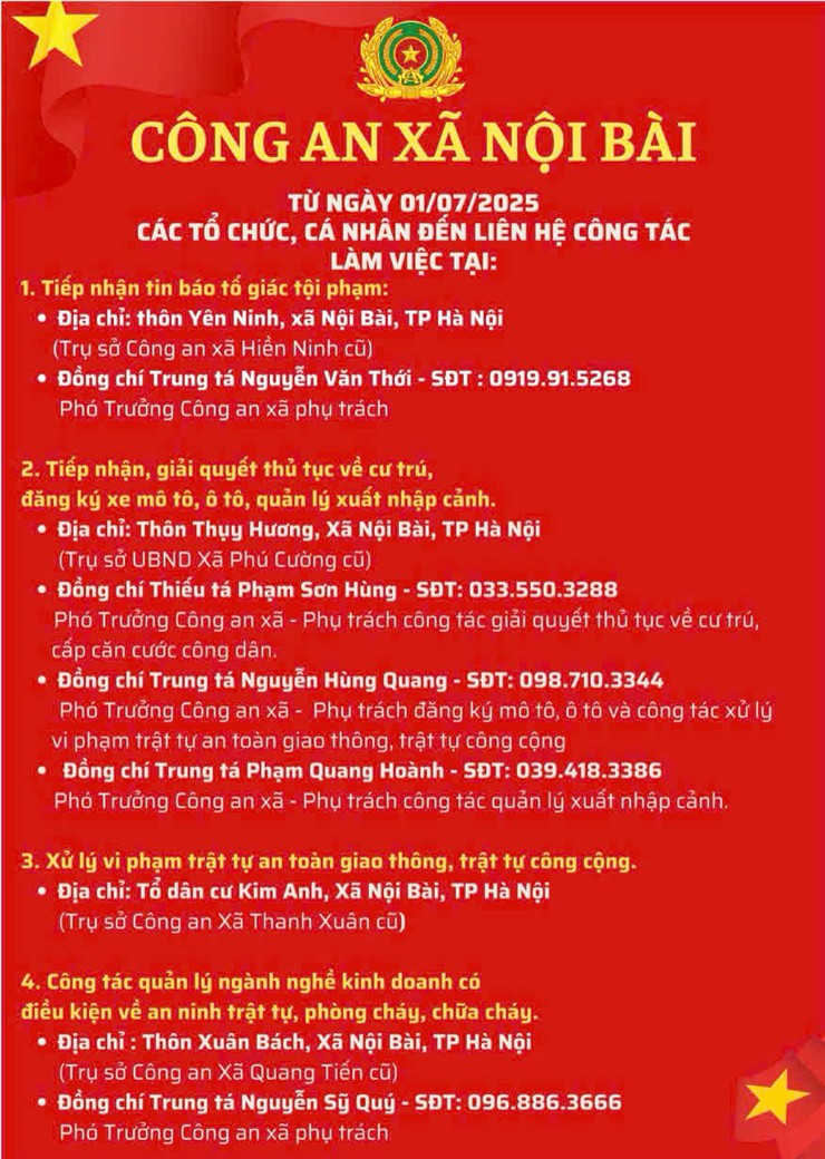 CHI TIẾT TRỤ SỞ LÀM VIỆC MỚI CỦA CÔNG AN XÃ VÀ BAN CHỈ HUY QUÂN SỰ XÃ NỘI BÀI- Ảnh 1.