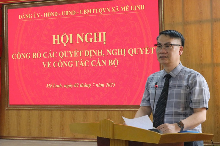 Đảng ủy - HĐND - UBND - UBMTTQ Việt Nam xã Mê Linh công bố các Quyết định về công tác cán bộ- Ảnh 7.
