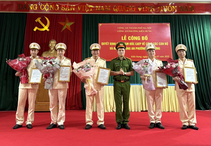 Lễ công bố quyết định của Giám đốc Công an thành phố về công tác cán bộ và ra mắt Công an phường Kiến Hưng- Ảnh 1.
