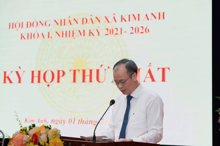 HỘI ĐỒNG NHÂN DÂN XÃ KIM ANH TỔ CHỨC KỲ HỌP LẦN THỨ NHẤT- Ảnh 3.