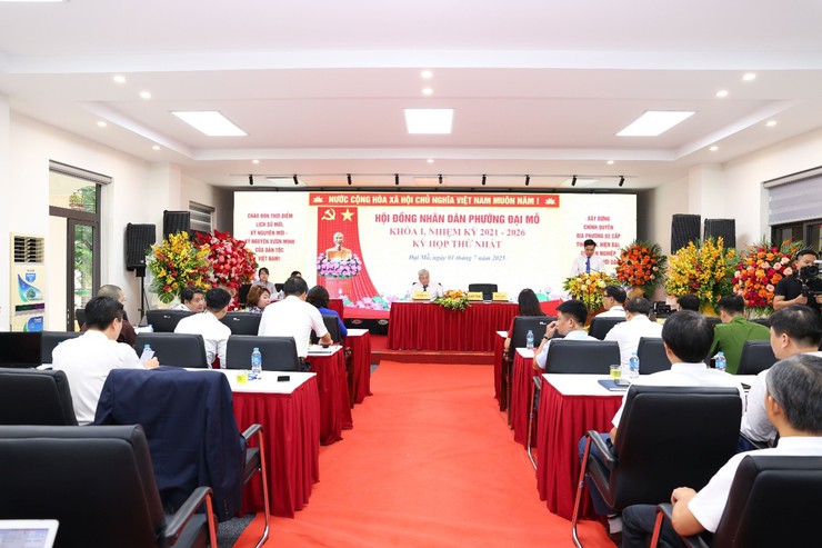 Kỳ họp thứ Nhất HĐND phường Đại Mỗ- Ảnh 2.