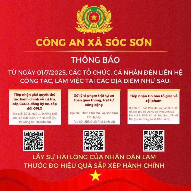 THÔNG BÁO CỦA CÔNG AN XÃ SÓC SƠN- Ảnh 1.