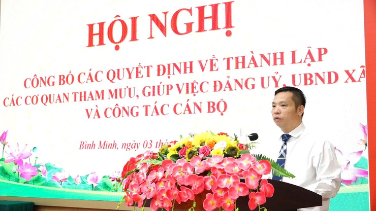 UBND xã Bình Minh tổ chức Hội nghị công bố quyết định thành lập các cơ quan chuyên môn và công tác cán bộ theo Nghị định 150/2025/NĐ-CP- Ảnh 3.