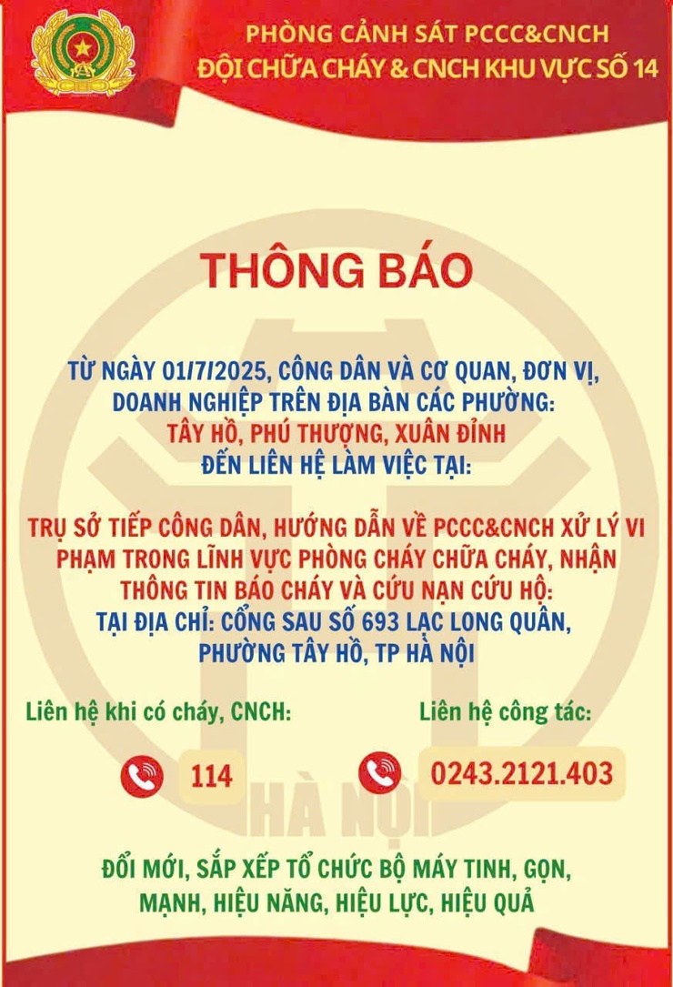 Thông báo địa điểm tiếp công dân, hướng dẫn PCCC & CNCH  và xử lý vi phạm- Ảnh 1.