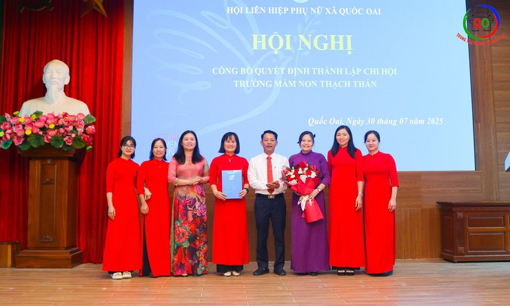 Quốc Oai công bố thành lập Chi hội Phụ nữ Công an xã và 9 Chi hội Phụ nữ trường Mầm non- Ảnh 3.