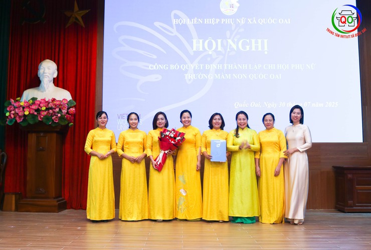 Quốc Oai công bố thành lập Chi hội Phụ nữ Công an xã và 9 Chi hội Phụ nữ trường Mầm non- Ảnh 5.