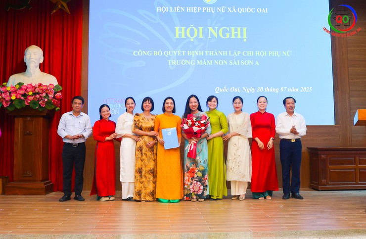 Quốc Oai công bố thành lập Chi hội Phụ nữ Công an xã và 9 Chi hội Phụ nữ trường Mầm non- Ảnh 8.