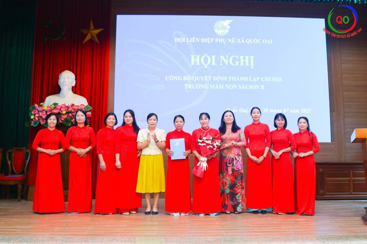 Quốc Oai công bố thành lập Chi hội Phụ nữ Công an xã và 9 Chi hội Phụ nữ trường Mầm non- Ảnh 9.