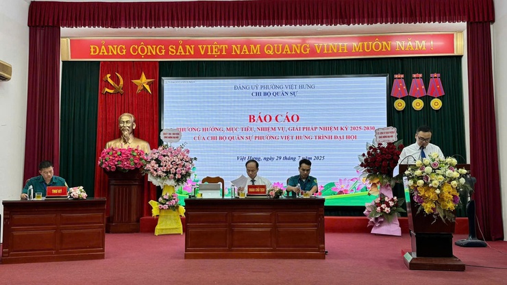 Đại hội Chi bộ Quân sự phường Việt Hưng lần thứ I, nhiệm kỳ 2025 – 2030 - Dấu mốc quan trọng trong công tác xây dựng lực lượng vũ trang địa phương- Ảnh 3.