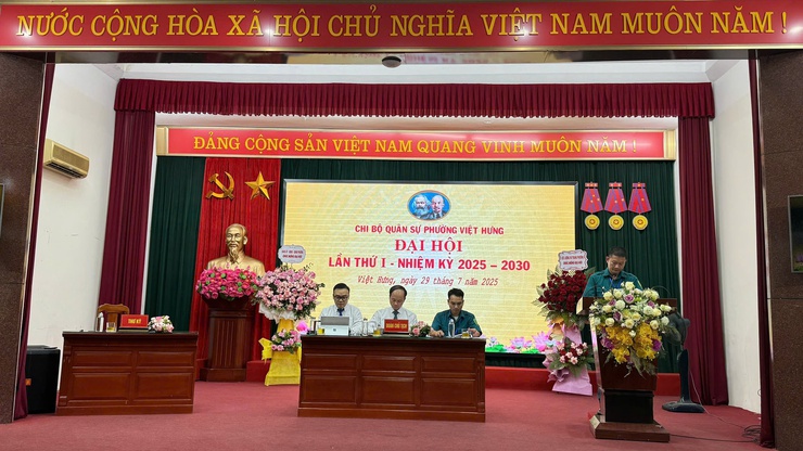 Đại hội Chi bộ Quân sự phường Việt Hưng lần thứ I, nhiệm kỳ 2025 – 2030 - Dấu mốc quan trọng trong công tác xây dựng lực lượng vũ trang địa phương- Ảnh 6.