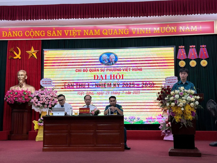 Đại hội Chi bộ Quân sự phường Việt Hưng lần thứ I, nhiệm kỳ 2025 – 2030 - Dấu mốc quan trọng trong công tác xây dựng lực lượng vũ trang địa phương- Ảnh 8.