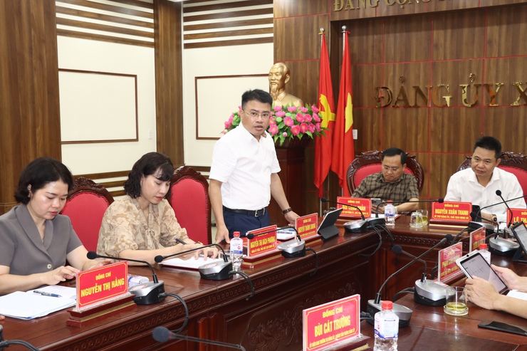 Đảng ủy xã Phú Xuyên tổ chức hội nghị Ban chấp hành Đảng bộ thảo luận, thống nhất các nội dung chương trình Đại hội Đảng bộ xã.- Ảnh 3.