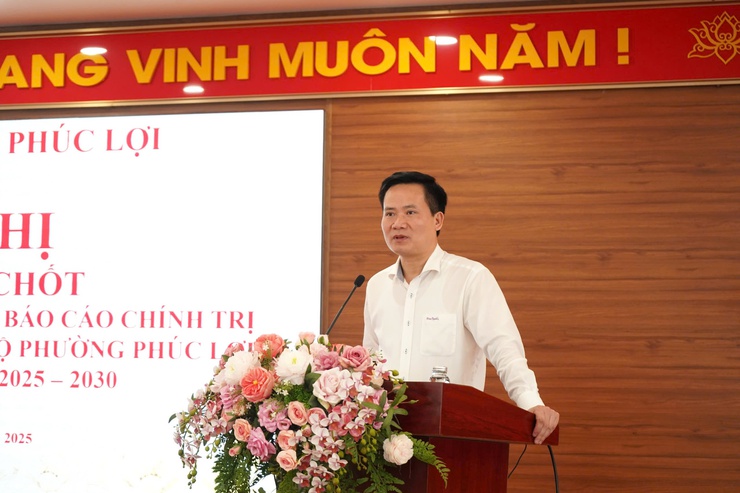 Phúc Lợi tổ chức Hội nghị lấy ý kiến đóng góp vào dự thảo Báo cáo chính trị Đại hội Đảng bộ phường lần thứ I- Ảnh 2.