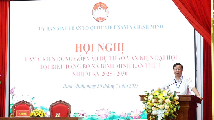 Ủy ban MTTQ Việt Nam xã Bình Minh lấy ý kiến đóng góp vào Dự thảo văn kiện Đại hội Đảng bộ các cấp- Ảnh 7.