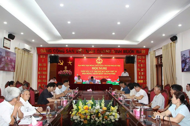 Xã Phú Nghĩa dự Hội nghị tiếp xúc cử tri sau Kỳ họp thường lệ thứ 25 HĐND Thành phố Hà Nội- Ảnh 1.