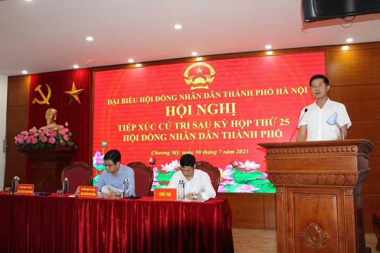 Xã Phú Nghĩa dự Hội nghị tiếp xúc cử tri sau Kỳ họp thường lệ thứ 25 HĐND Thành phố Hà Nội- Ảnh 4.