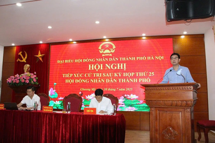 Xã Phú Nghĩa dự Hội nghị tiếp xúc cử tri sau Kỳ họp thường lệ thứ 25 HĐND Thành phố Hà Nội- Ảnh 5.