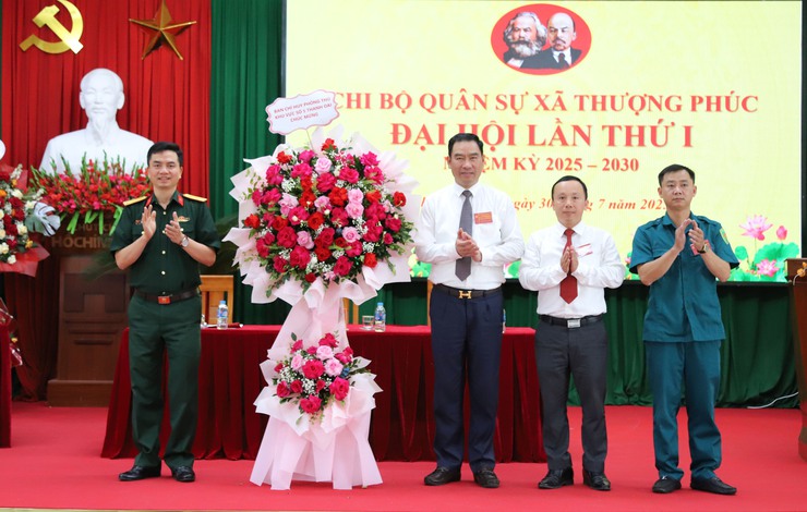 Chi bộ Quân sự xã Thượng Phúc tổ chức thành công Đại hội lần thứ I, nhiệm kỳ 2025 – 2030- Ảnh 1.