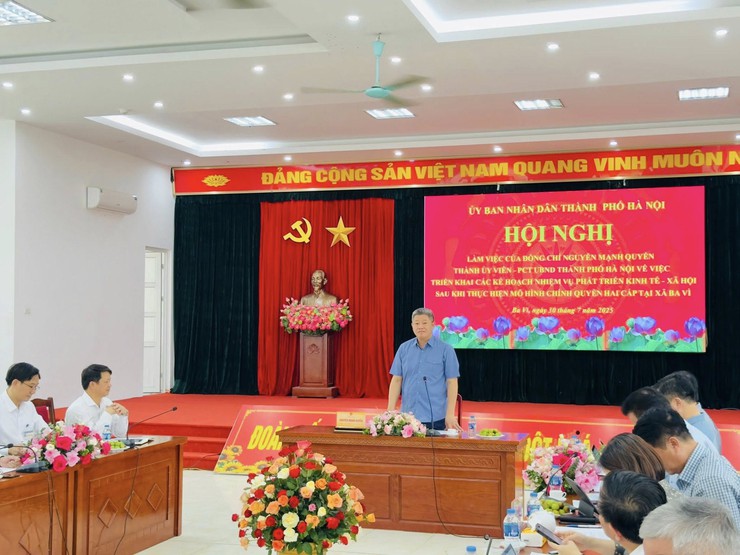 ĐỒNG CHÍ NGUYỄN MẠNH QUYỀN TUV, PHÓ CHỦ TỊCH UBND THÀNH PHỐ HÀ NỘI LÀM VIỆC VỚI XÃ BA VÌ.- Ảnh 5.