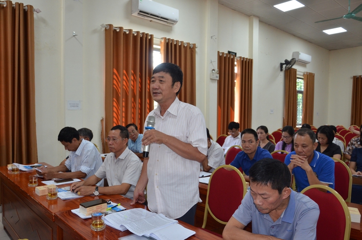 Phường Tùng Thiện góp ý kiến vào các dự thảo văn kiện Đại hội đại biểu Đảng bộ thành phố Hà Nội lần thứ XVIII, Đại hội đại biểu Đảng bộ phường Tùng Thiện lần thứ I, nhiệm kỳ 2025-2030- Ảnh 2.