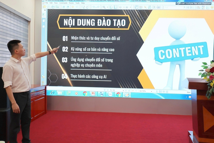Tập huấn nâng cao năng lực chuyển đổi số "Thay đổi tư duy - Nâng tầm hiệu quả hoạt động"- Ảnh 2.