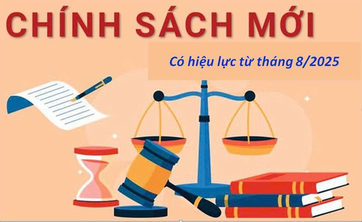CHÍNH SÁCH MỚI NỔI BẬT CÓ HIỆU LỰC TỪ THÁNG 8/2025- Ảnh 1.