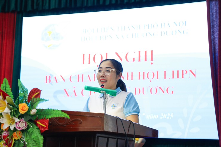 Hội Liên hiệp Phụ nữ xã Chương Dương tổ chức Hội nghị Ban Chấp hành - Ảnh 3.