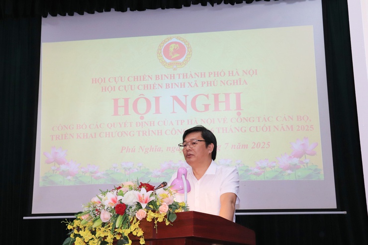 Hội Cựu chiến binh xã Phú Nghĩa tổ chức Hội nghị thông qua Quyết định về công tác cán bộ và triển khai các nhiệm vụ 06 tháng cuối năm 2025- Ảnh 3.
