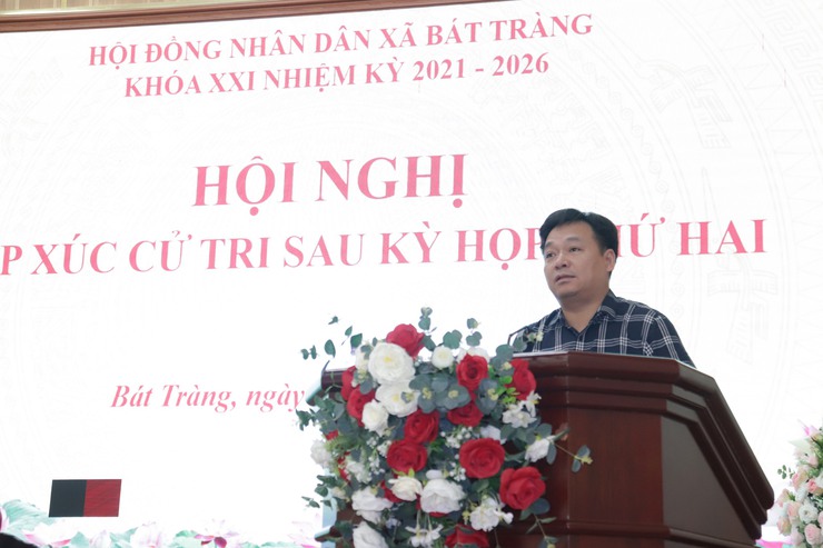 Đại biểu Hội đồng nhân dân xã Bát Tràng khóa XXI, nhiệm kỳ 2021-2026 tiếp xúc cử tri sau Kỳ họp thứ hai- Ảnh 4.
