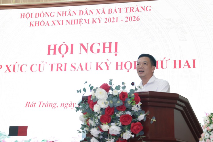 Đại biểu Hội đồng nhân dân xã Bát Tràng khóa XXI, nhiệm kỳ 2021-2026 tiếp xúc cử tri sau Kỳ họp thứ hai- Ảnh 2.