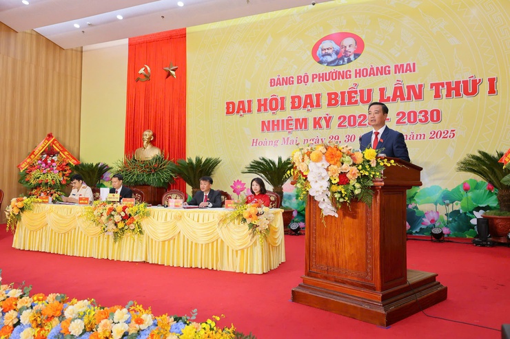 ĐẠI HỘI ĐẠI BIỂU ĐẢNG BỘ PHƯỜNG HOÀNG MAI LẦN THỨ I, NHIỆM KỲ 2025-2030 THÀNH CÔNG TỐT ĐẸP!- Ảnh 8.